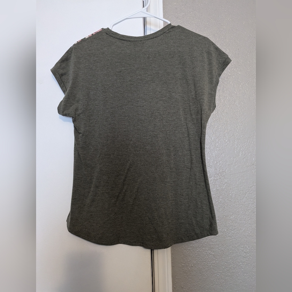 Women's Apt 9 Green Floral top S - Picture 3 of 4